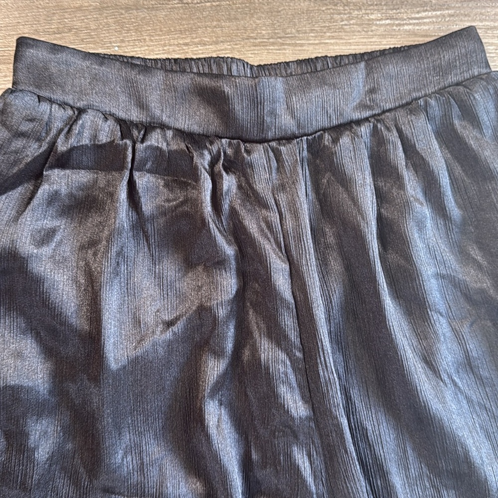 Mustard Seed Women's Small Pants Black Polyester Wide Leg‎ Crinkle - Picture 6 of 11